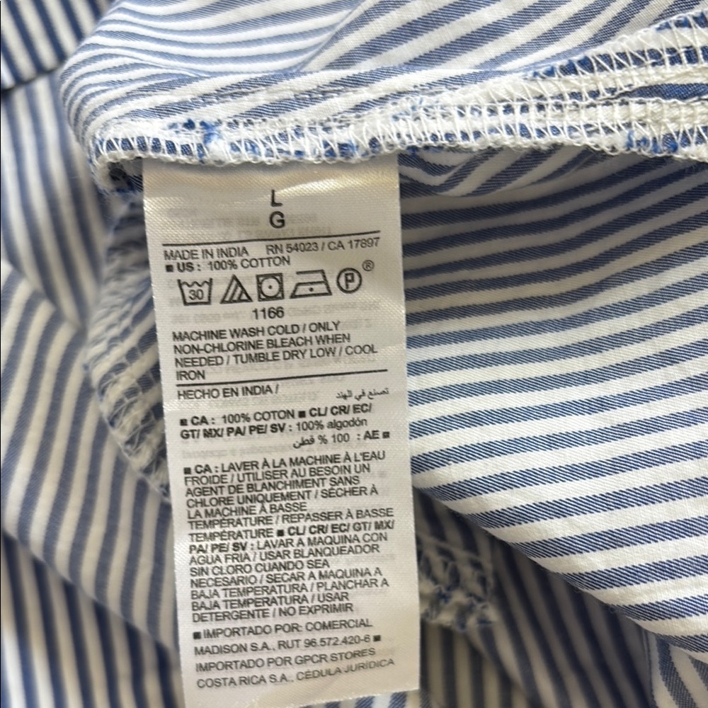 Old Navy Calla Lilly Blue and White Striped Dress - Picture 15 of 15